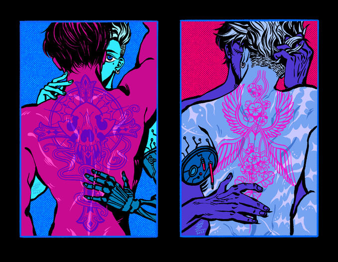 Hunger - Digital print. Trigun fanart.